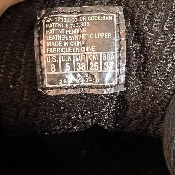 Skechers Shape Up Black Leather Rocker Sole Sneakers - Picture 7 of 7